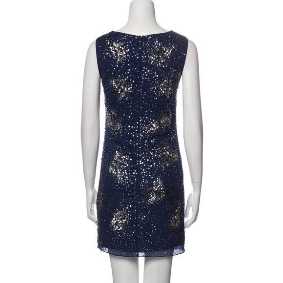 BADGLEY MISCHKA Cocktail Dress | Navy+Silver | US0 (NWOT) - Picture 5 of 10